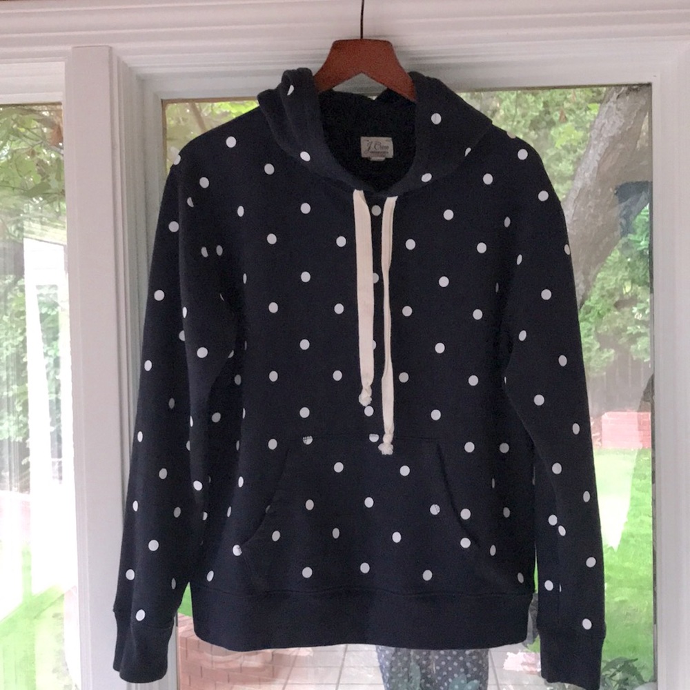 J.Crew polka dot hoodie